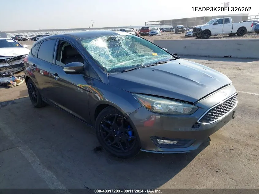 2015 Ford Focus Se VIN: 1FADP3K20FL326262 Lot: 40317203