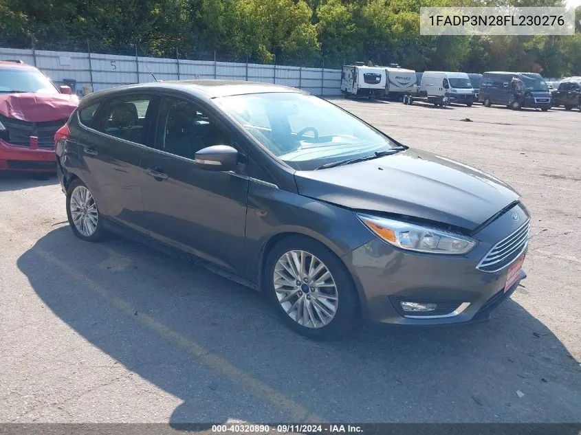 2015 Ford Focus Titanium VIN: 1FADP3N28FL230276 Lot: 40320890