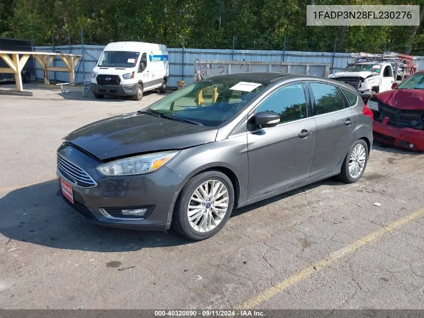 2015 Ford Focus Titanium VIN: 1FADP3N28FL230276 Lot: 40320890