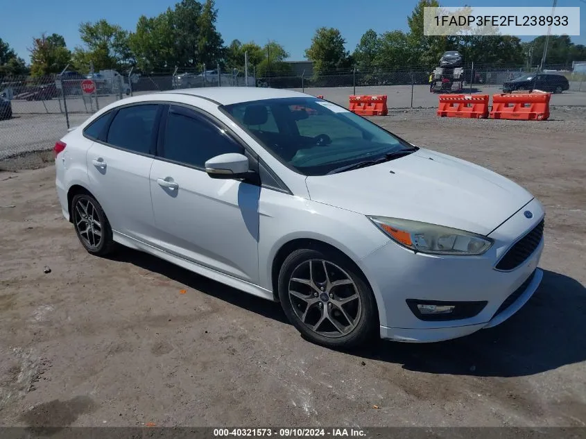 2015 Ford Focus Se VIN: 1FADP3FE2FL238933 Lot: 40321573