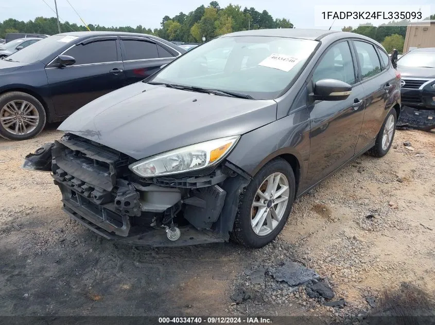 2015 Ford Focus Se VIN: 1FADP3K24FL335093 Lot: 40334740