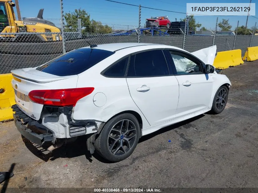 2015 Ford Focus Se VIN: 1FADP3F23FL262129 Lot: 40338468