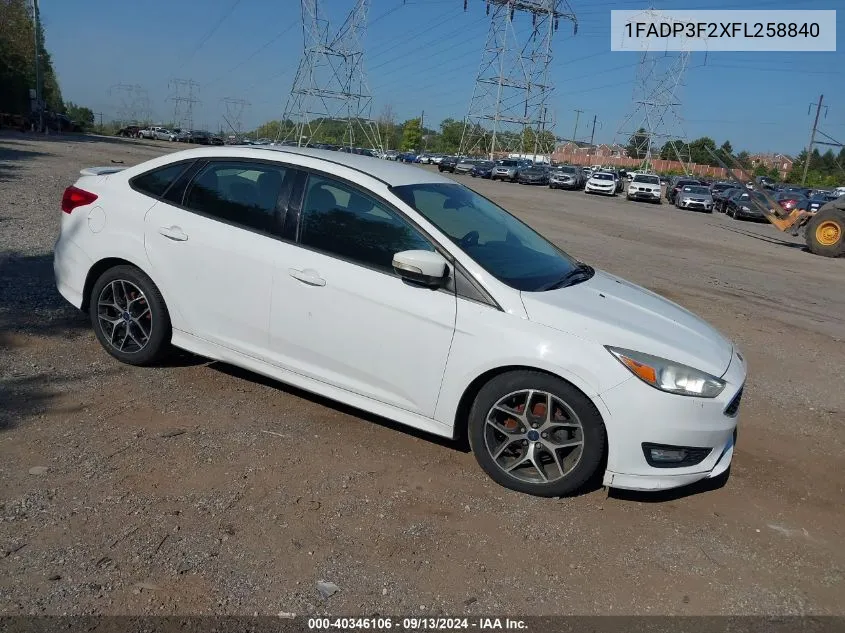 1FADP3F2XFL258840 2015 Ford Focus Se