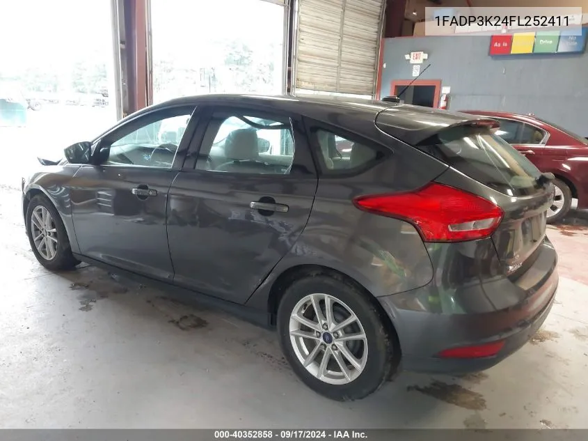 2015 Ford Focus Se VIN: 1FADP3K24FL252411 Lot: 40352858