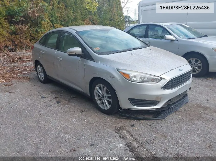 2015 Ford Focus Se VIN: 1FADP3F28FL226436 Lot: 40381130