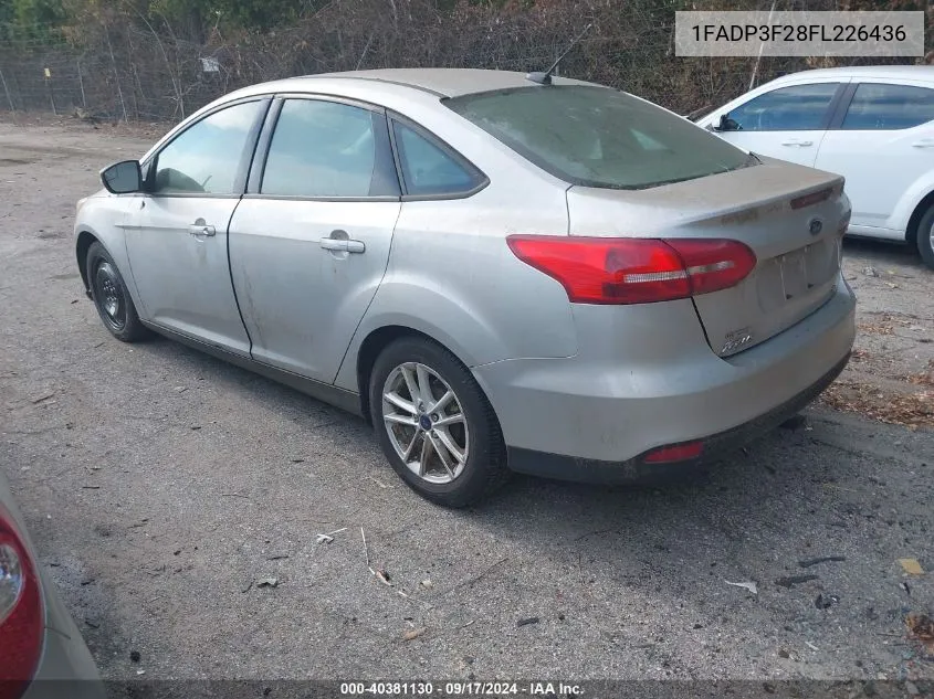 1FADP3F28FL226436 2015 Ford Focus Se