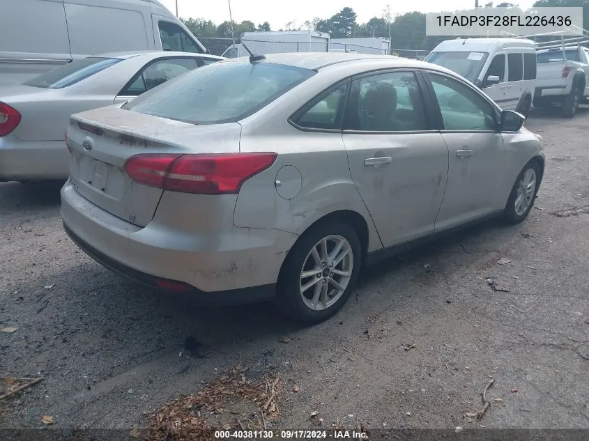 1FADP3F28FL226436 2015 Ford Focus Se