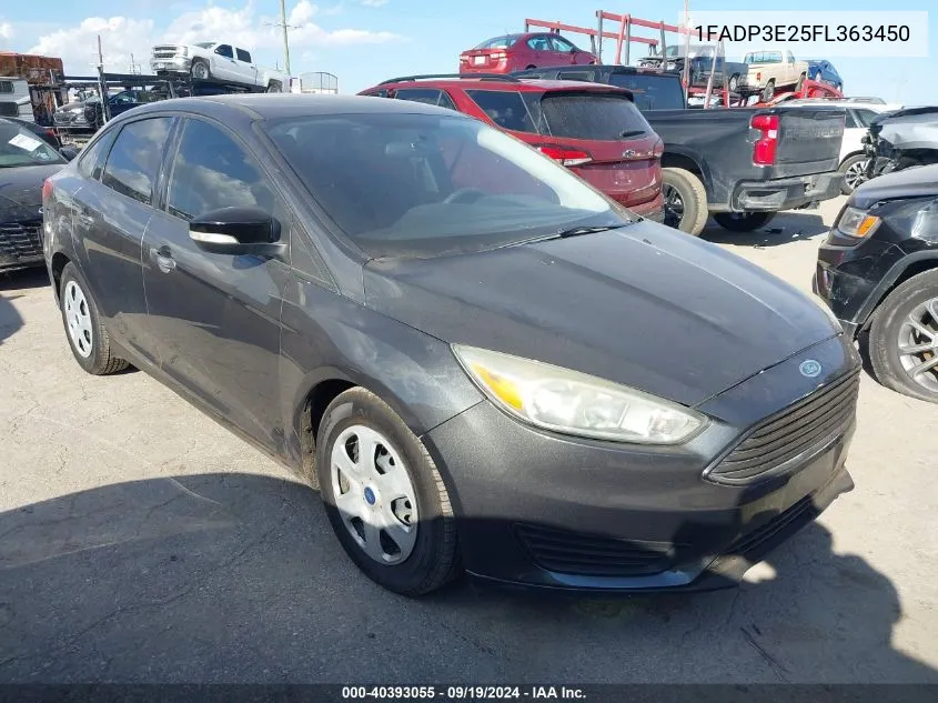 2015 Ford Focus S VIN: 1FADP3E25FL363450 Lot: 40393055