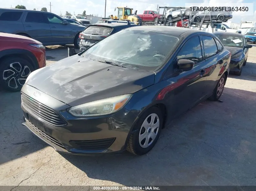 2015 Ford Focus S VIN: 1FADP3E25FL363450 Lot: 40393055