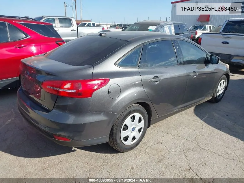 2015 Ford Focus S VIN: 1FADP3E25FL363450 Lot: 40393055