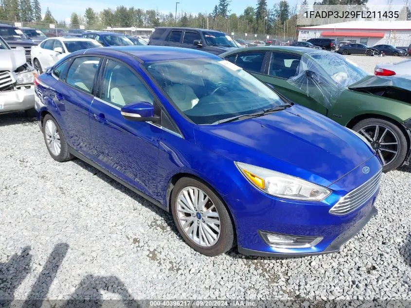 2015 Ford Focus Titanium VIN: 1FADP3J29FL211435 Lot: 40396217