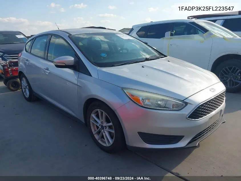 2015 Ford Focus Se VIN: 1FADP3K25FL223547 Lot: 40396748