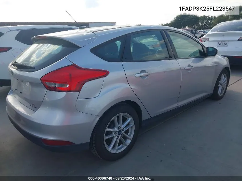 2015 Ford Focus Se VIN: 1FADP3K25FL223547 Lot: 40396748