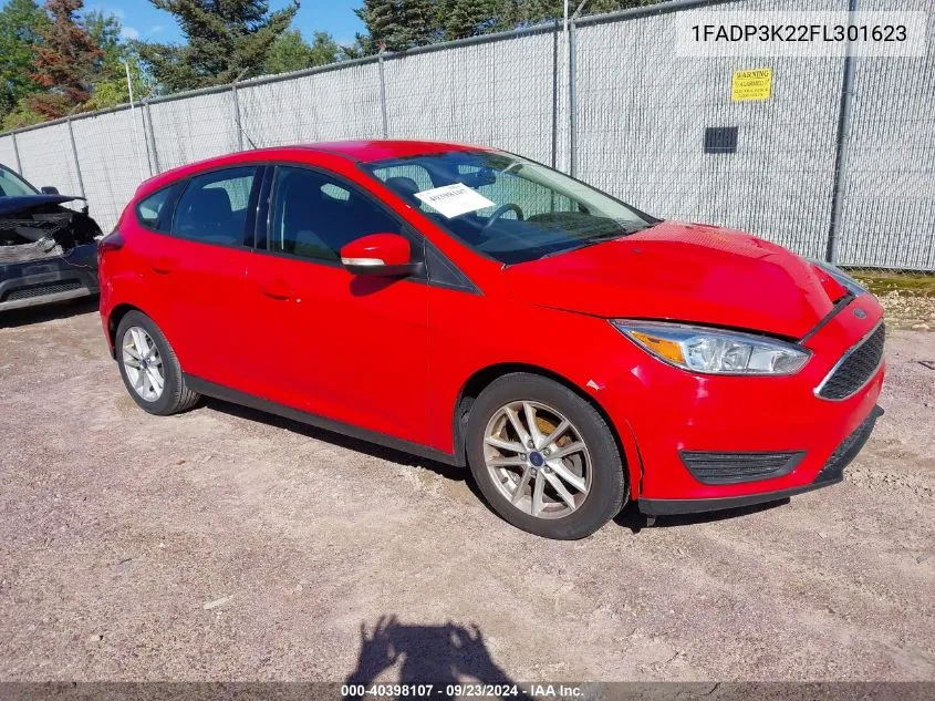 2015 Ford Focus Se VIN: 1FADP3K22FL301623 Lot: 40398107