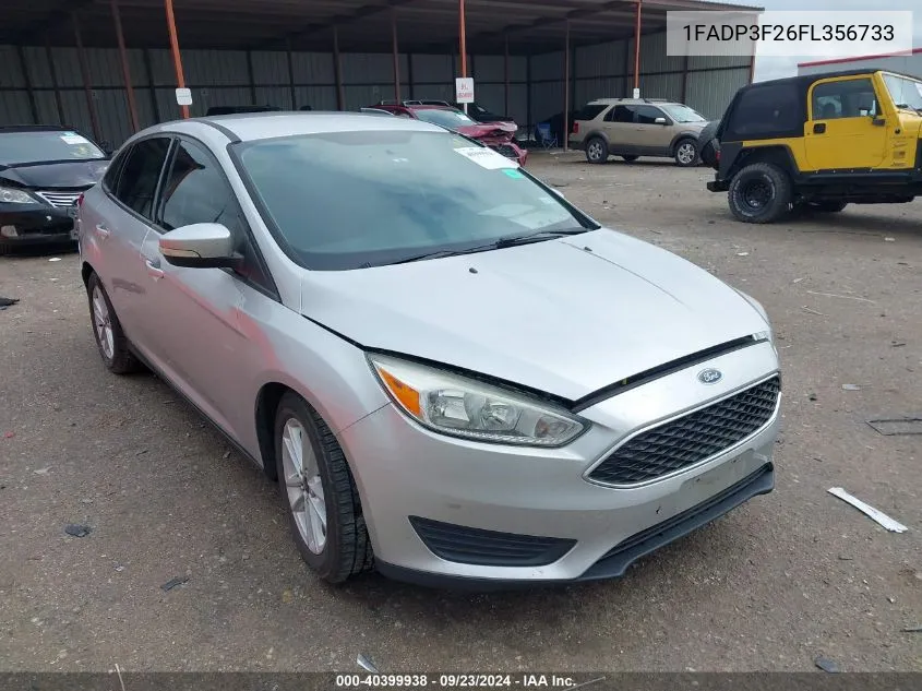 2015 Ford Focus Se VIN: 1FADP3F26FL356733 Lot: 40399938