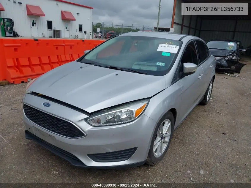 2015 Ford Focus Se VIN: 1FADP3F26FL356733 Lot: 40399938