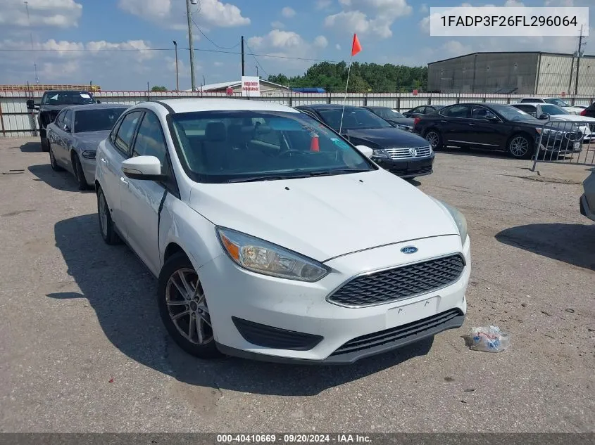 2015 Ford Focus Se VIN: 1FADP3F26FL296064 Lot: 40410669