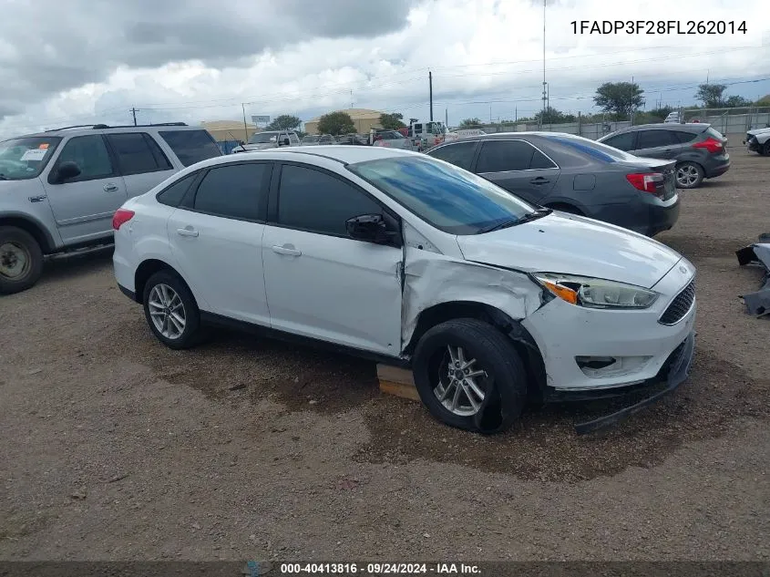 2015 Ford Focus Se VIN: 1FADP3F28FL262014 Lot: 40413816