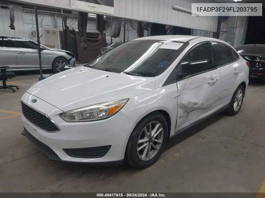 2015 Ford Focus Se VIN: 1FADP3F29FL203795 Lot: 40417615