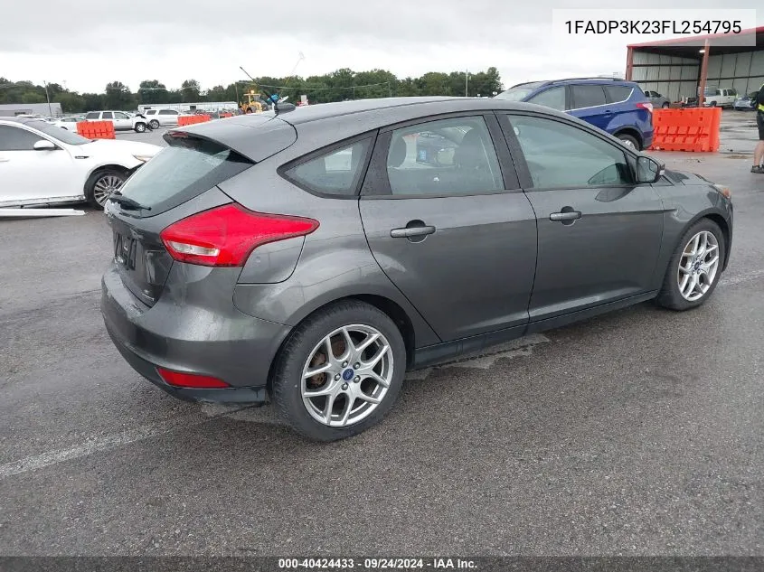 2015 Ford Focus Se VIN: 1FADP3K23FL254795 Lot: 40424433