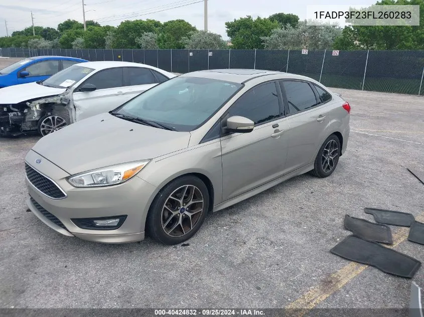 2015 Ford Focus Se VIN: 1FADP3F23FL260283 Lot: 40424832