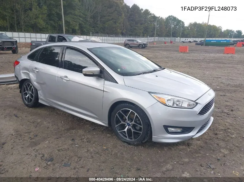 2015 Ford Focus Se VIN: 1FADP3F29FL248073 Lot: 40429496