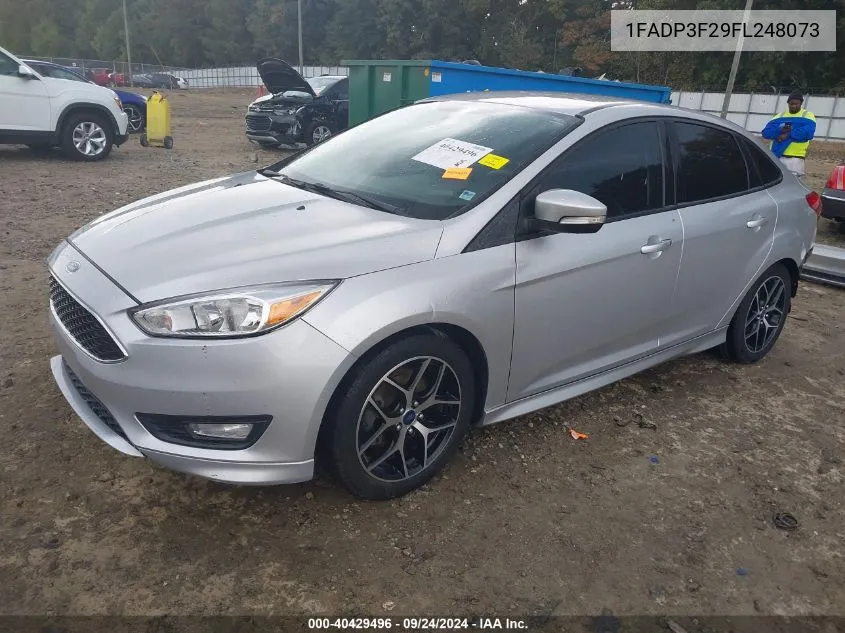 2015 Ford Focus Se VIN: 1FADP3F29FL248073 Lot: 40429496