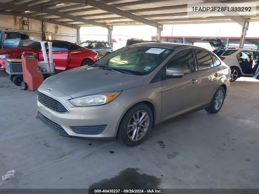 2015 Ford Focus Se VIN: 1FADP3F28FL333292 Lot: 40430237