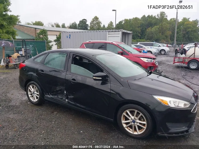 2015 Ford Focus Se VIN: 1FADP3F26FL282651 Lot: 40441175