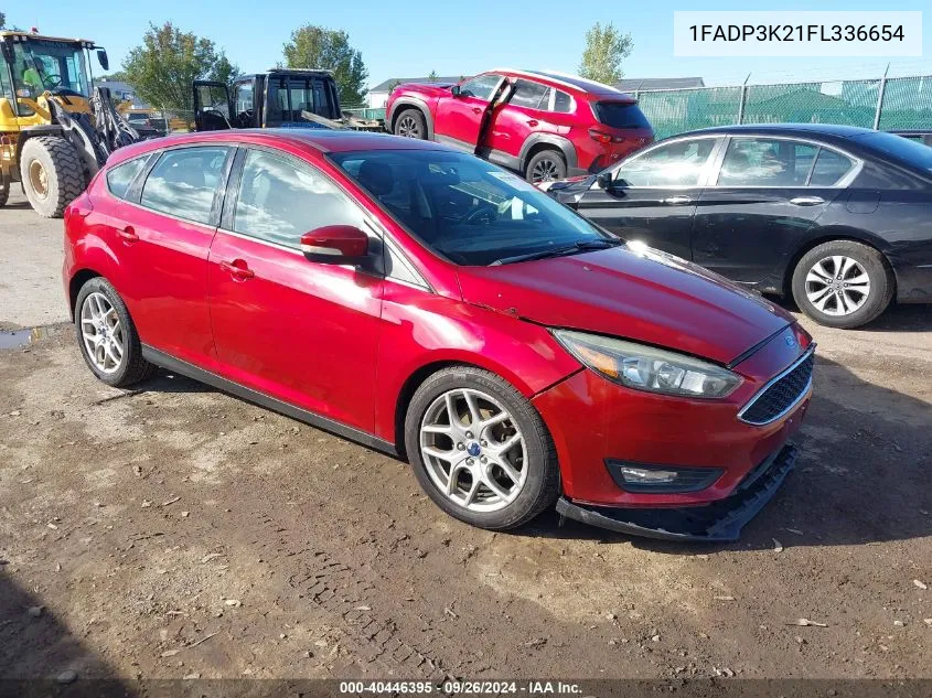 2015 Ford Focus Se VIN: 1FADP3K21FL336654 Lot: 40446395