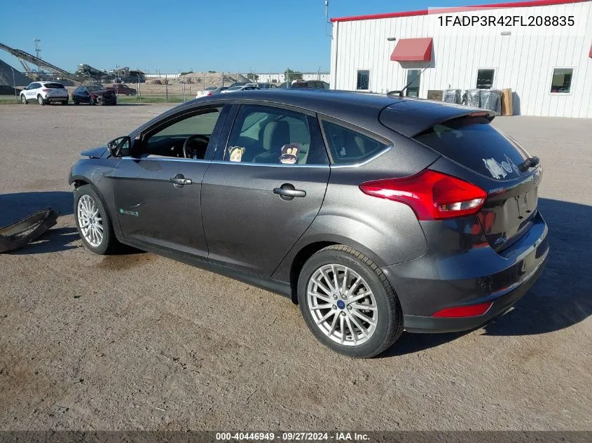 2015 Ford Focus Bev VIN: 1FADP3R42FL208835 Lot: 40446949