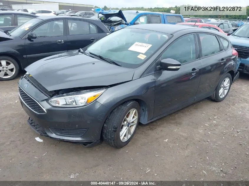 2015 Ford Focus Se VIN: 1FADP3K29FL292872 Lot: 40448147