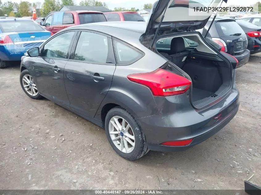 2015 Ford Focus Se VIN: 1FADP3K29FL292872 Lot: 40448147