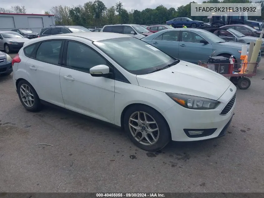 2015 Ford Focus Se VIN: 1FADP3K21FL318932 Lot: 40455055