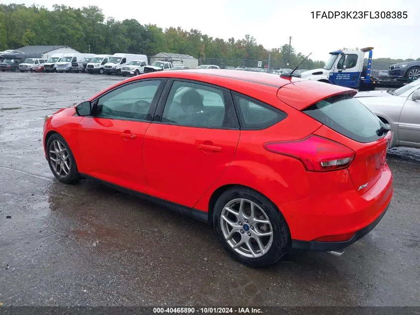 2015 Ford Focus Se VIN: 1FADP3K23FL308385 Lot: 40465890