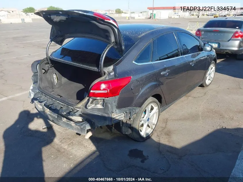 2015 Ford Focus Titanium VIN: 1FADP3J22FL334574 Lot: 40467668