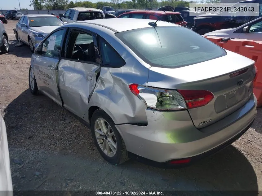 2015 Ford Focus Se VIN: 1FADP3F24FL343043 Lot: 40473122