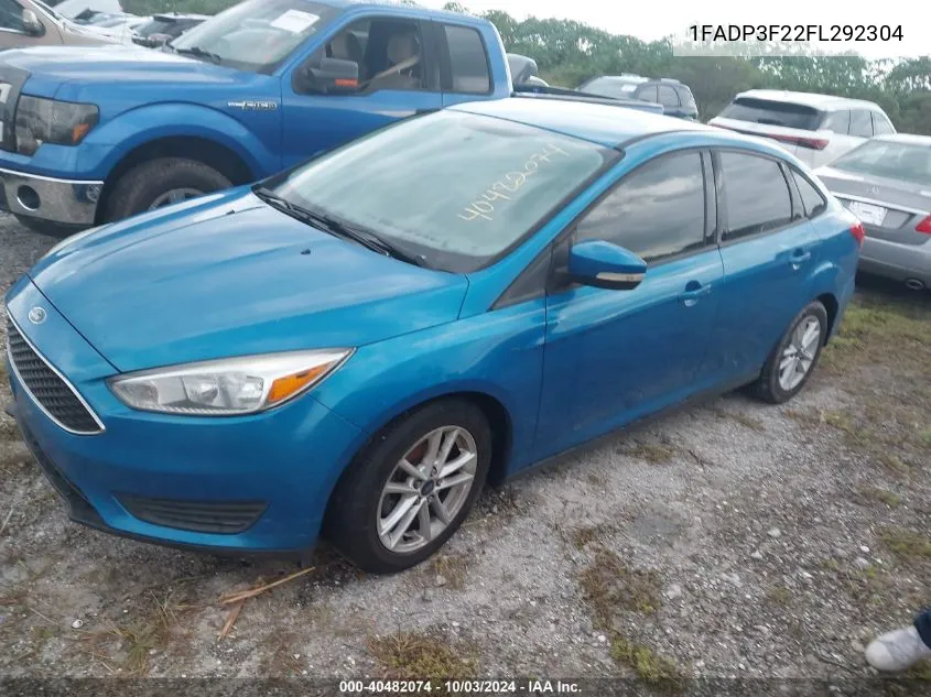 2015 Ford Focus Se VIN: 1FADP3F22FL292304 Lot: 40482074