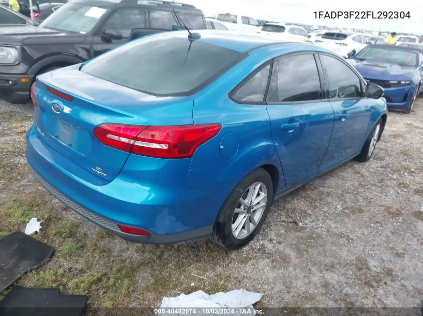 2015 Ford Focus Se VIN: 1FADP3F22FL292304 Lot: 40482074