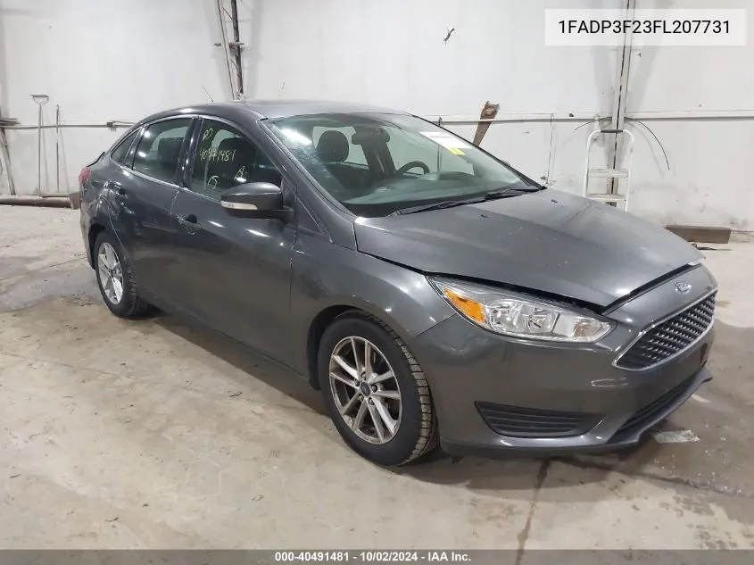 2015 Ford Focus Se VIN: 1FADP3F23FL207731 Lot: 40491481