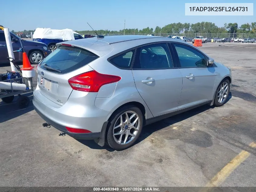 2015 Ford Focus Se VIN: 1FADP3K25FL264731 Lot: 40493949