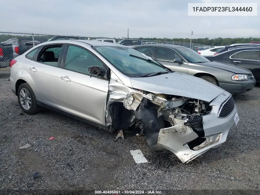 2015 Ford Focus Se VIN: 1FADP3F23FL344460 Lot: 40495861