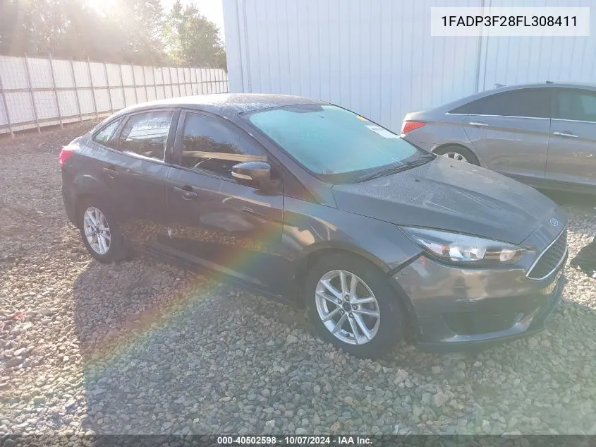 2015 Ford Focus Se VIN: 1FADP3F28FL308411 Lot: 40502598