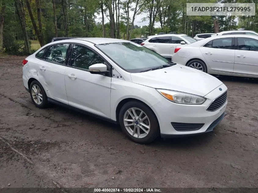 2015 Ford Focus Se VIN: 1FADP3F21FL279995 Lot: 40502874