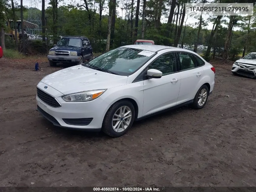 2015 Ford Focus Se VIN: 1FADP3F21FL279995 Lot: 40502874