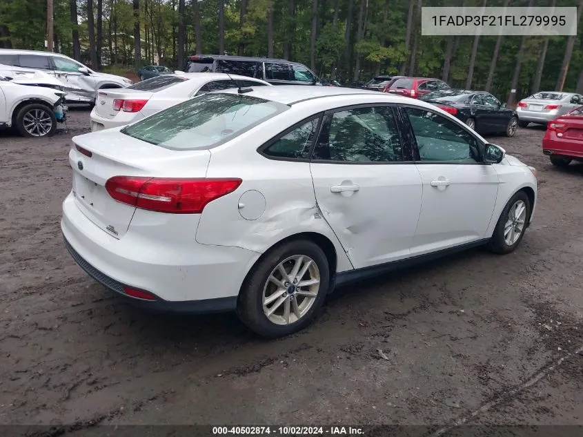 2015 Ford Focus Se VIN: 1FADP3F21FL279995 Lot: 40502874