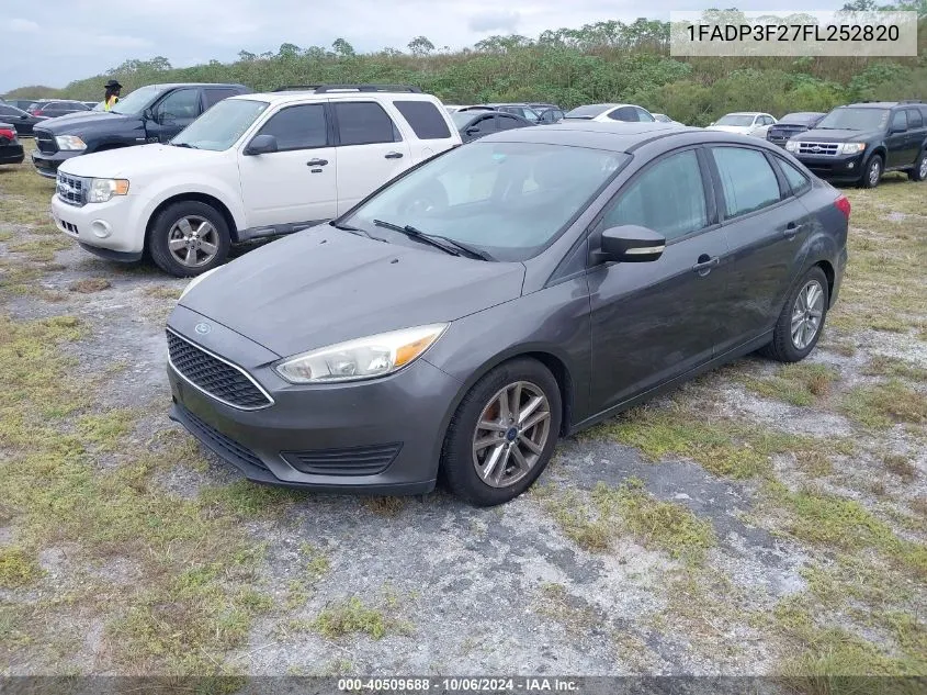 2015 Ford Focus Se VIN: 1FADP3F27FL252820 Lot: 40509688