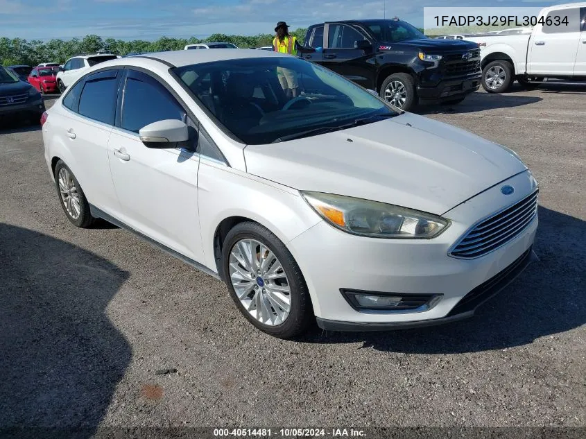 2015 Ford Focus Titanium VIN: 1FADP3J29FL304634 Lot: 40514481