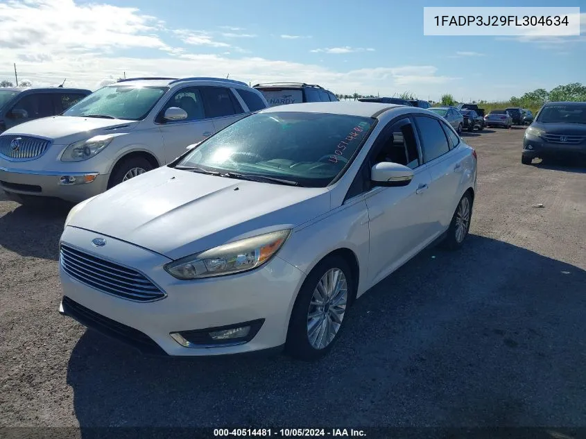 2015 Ford Focus Titanium VIN: 1FADP3J29FL304634 Lot: 40514481