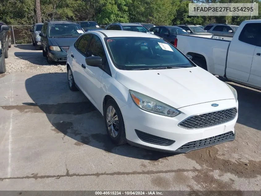 2015 Ford Focus S VIN: 1FADP3E27FL354295 Lot: 40515234